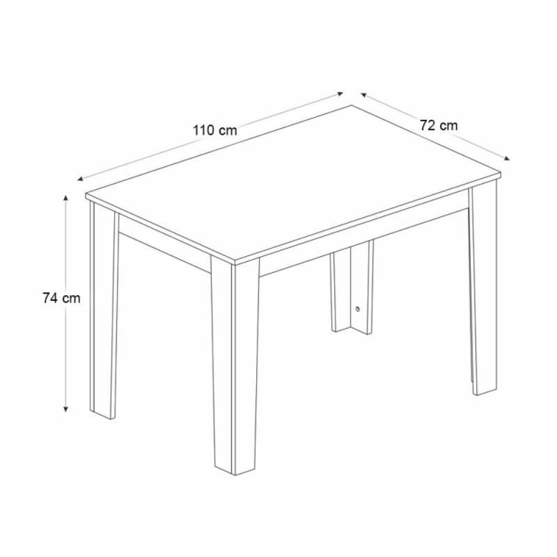 Τραπέζι Darlen Megapap χρώμα γκρι σκυροδέματος 110x72x74εκ. Τραπέζι Darlen Megapap χρώμα γκρι σκυροδέματος 110x72x74εκ.