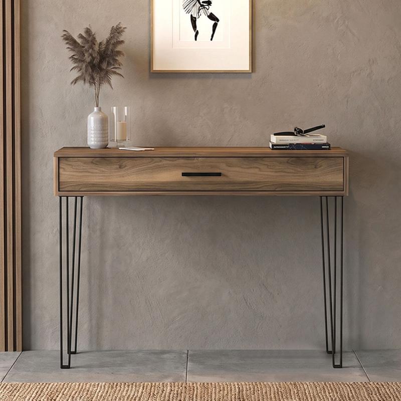 Κονσόλα Rochel Megapap χρώμα καρυδί 120x35x89,8εκ. Κονσόλα Rochel Megapap χρώμα καρυδί 120x35x89,8εκ.