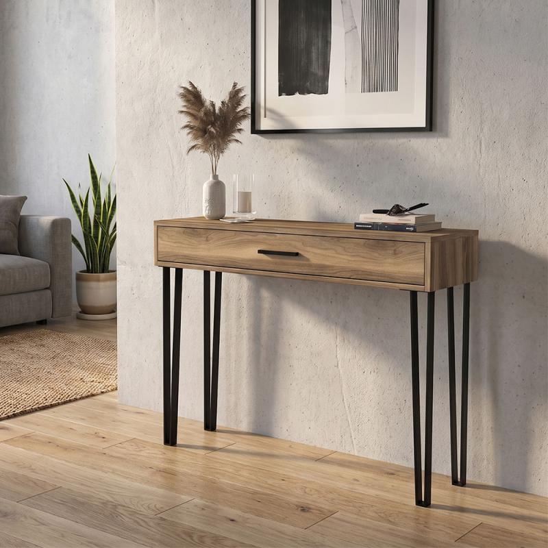 Κονσόλα Rochel Megapap χρώμα καρυδί 120x35x89,8εκ. Κονσόλα Rochel Megapap χρώμα καρυδί 120x35x89,8εκ.