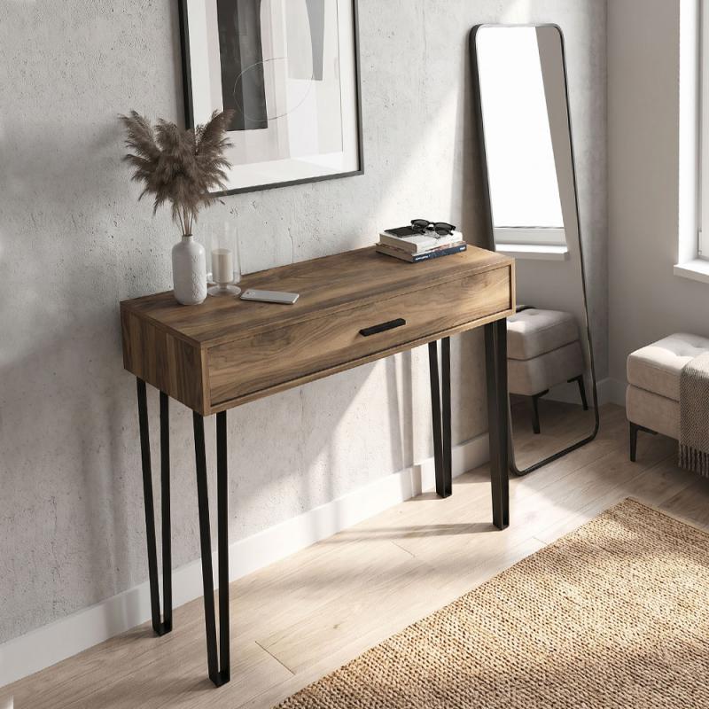 Κονσόλα Rochel Megapap χρώμα καρυδί 120x35x89,8εκ. Κονσόλα Rochel Megapap χρώμα καρυδί 120x35x89,8εκ.