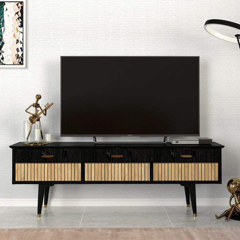 Έπιπλο τηλεόρασης Bolea Megapap χρώμα modern black 150x35x49,7 εκ. Έπιπλο τηλεόρασης Bolea Megapap χρώμα modern black 150x35x49,7 εκ.