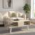 Τραπεζάκι σαλονιού Andros Megapap χρώμα travertine 90x54x39,6εκ.