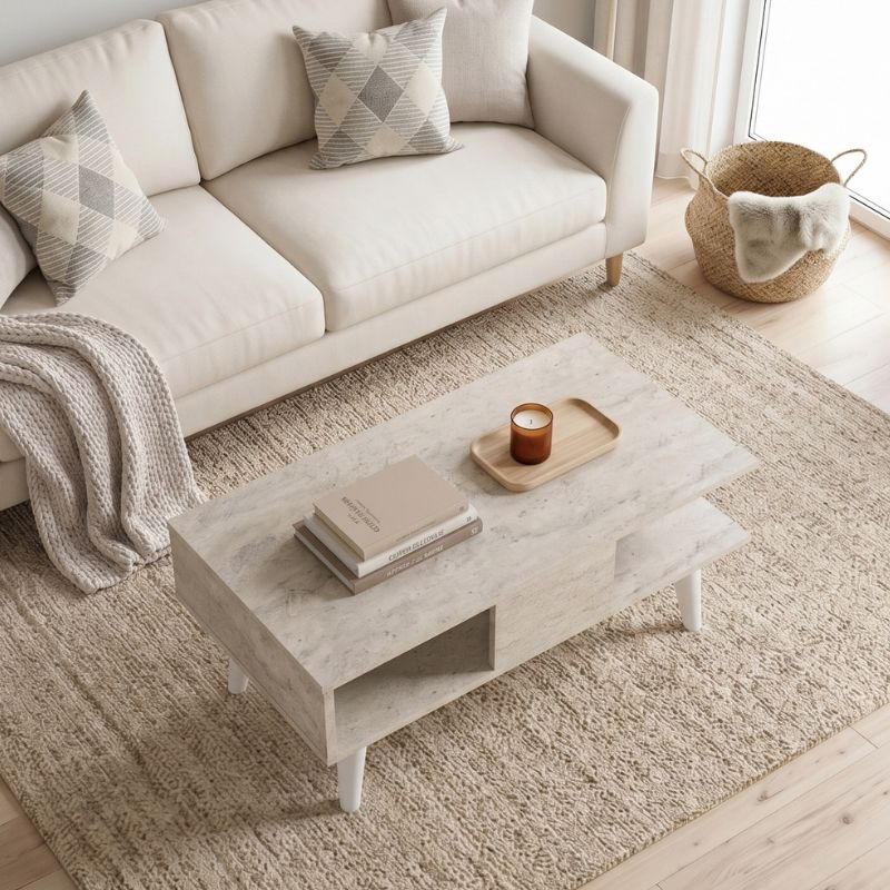 Τραπεζάκι σαλονιού Andros Megapap χρώμα travertine 90x54x39,6εκ. Τραπεζάκι σαλονιού Andros Megapap χρώμα travertine 90x54x39,6εκ.