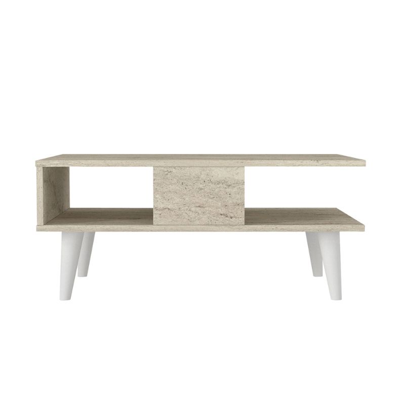 Τραπεζάκι σαλονιού Andros Megapap χρώμα travertine 90x54x39,6εκ. Τραπεζάκι σαλονιού Andros Megapap χρώμα travertine 90x54x39,6εκ.