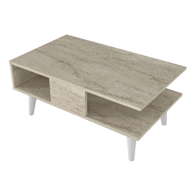 Τραπεζάκι σαλονιού Andros Megapap χρώμα travertine 90x54x39,6εκ. Τραπεζάκι σαλονιού Andros Megapap χρώμα travertine 90x54x39,6εκ.