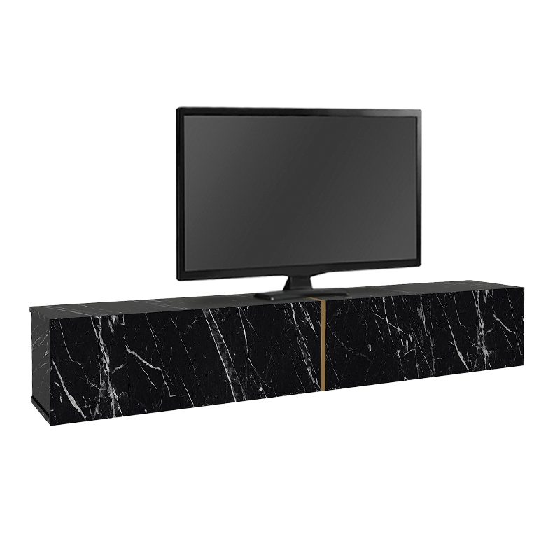 Έπιπλο τηλεόρασης επιτοίχιο Figure Megapap με LED χρώμα μαύρο εφέ μαρμάρου 181,8x31,7x30εκ. Έπιπλο τηλεόρασης επιτοίχιο Figure Megapap με LED χρώμα μαύρο εφέ μαρμάρου 181,8x31,7x30εκ.