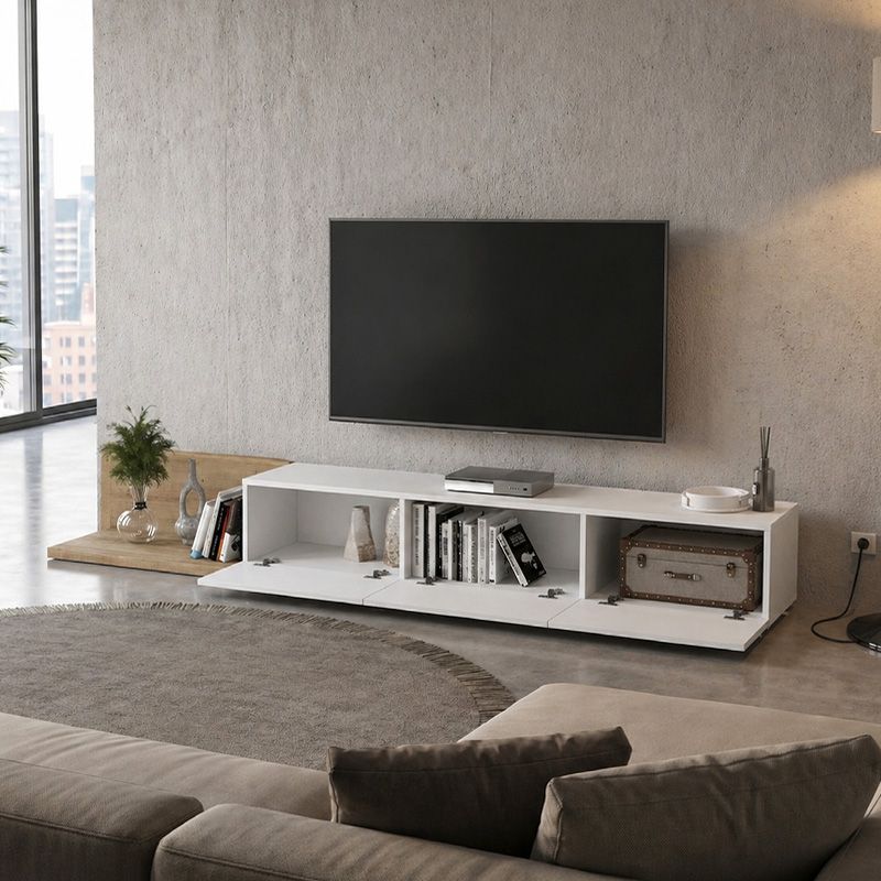 Έπιπλο τηλεόρασης Enstey Megapap επεκτεινόμενο χρώμα sapphire oak - λευκό 260x41,8x33,5εκ. Έπιπλο τηλεόρασης Enstey Megapap επεκτεινόμενο χρώμα sapphire oak - λευκό 260x41,8x33,5εκ.
