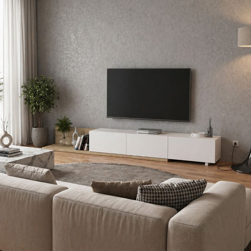 Έπιπλο τηλεόρασης Enstey Megapap επεκτεινόμενο χρώμα sapphire oak - λευκό 260x41,8x33,5εκ. Έπιπλο τηλεόρασης Enstey Megapap επεκτεινόμενο χρώμα sapphire oak - λευκό 260x41,8x33,5εκ.