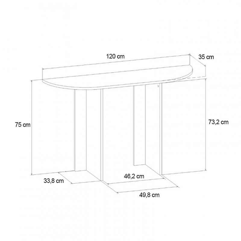 Κονσόλα Cortado Megapap χρώμα travertine 120x35x75εκ. Κονσόλα Cortado Megapap χρώμα travertine 120x35x75εκ.