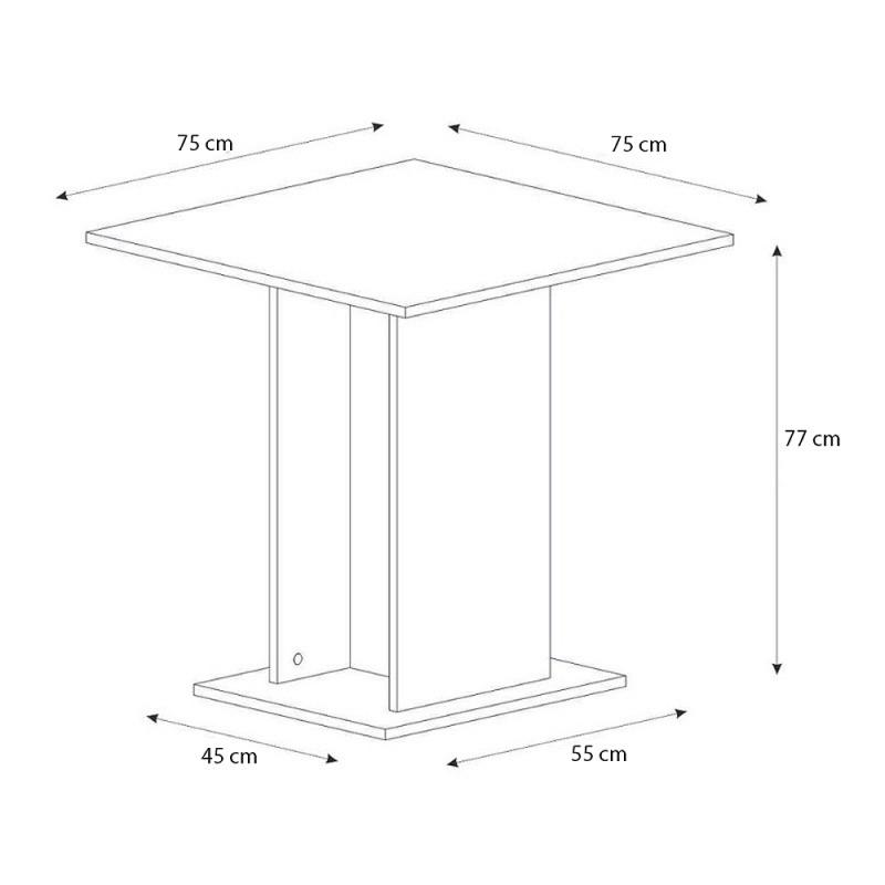 Τραπέζι Allos Megapap χρώμα λευκό εφέ μαρμάρου 75x75x77εκ. Τραπέζι Allos Megapap χρώμα λευκό εφέ μαρμάρου 75x75x77εκ.