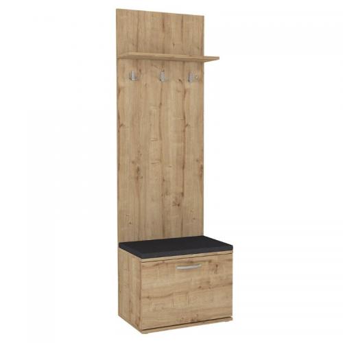 Έπιπλο εισόδου Track Megapap χρώμα sapphire oak 60x38,2x190εκ.