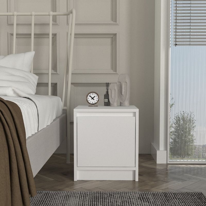 Κομοδίνο Conve Megapap χρώμα λευκό 40x35x45εκ. Κομοδίνο Conve Megapap χρώμα λευκό 40x35x45εκ.