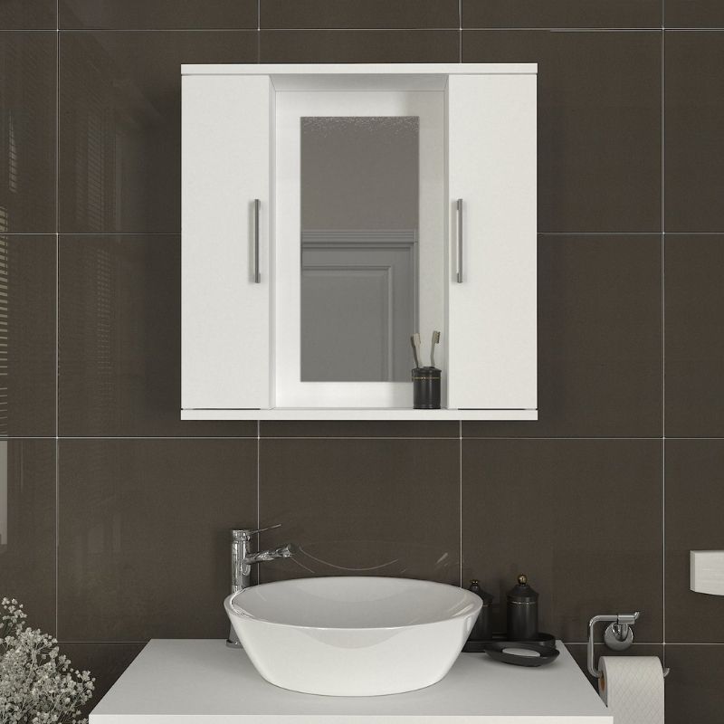 Καθρέπτης μπάνιου Surra Μegapap χρώμα λευκό 65x15,3x65εκ. Καθρέπτης μπάνιου Surra Μegapap χρώμα λευκό 65x15,3x65εκ.