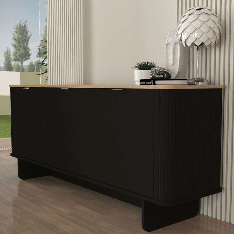 Μπουφές Bohema Megapap χρώμα μαύρο - sepet oak 180x47x76,6εκ. Μπουφές Bohema Megapap χρώμα μαύρο - sepet oak 180x47x76,6εκ.