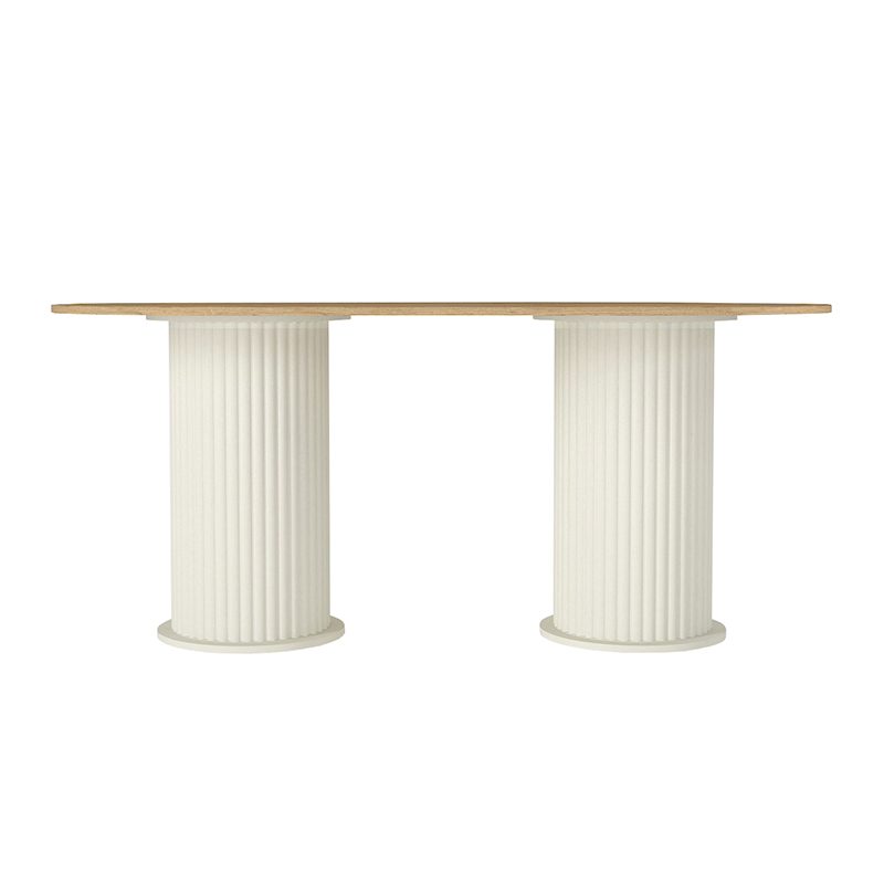 Τραπέζι Bohema Megapap χρώμα ivory - sepet oak 180x90x77,7εκ.