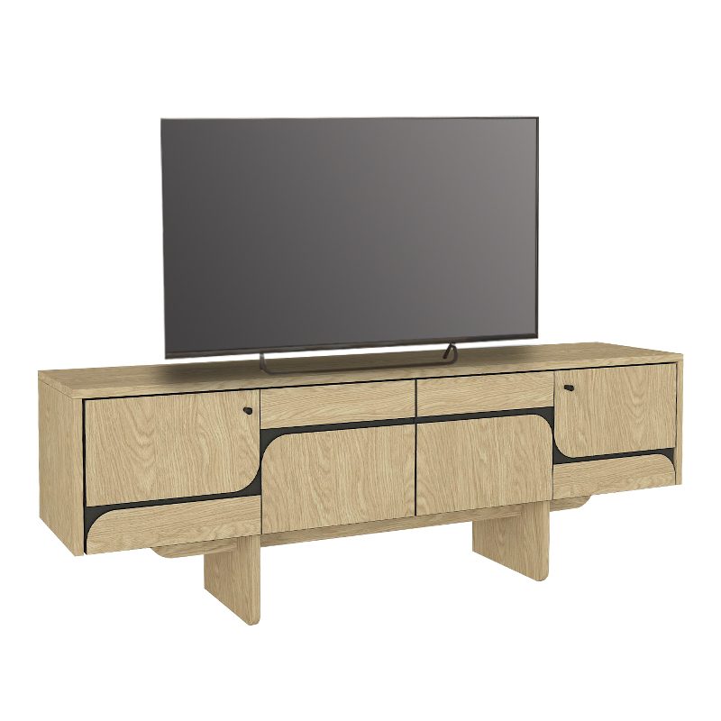 Έπιπλο τηλεόρασης Lava Megapap χρώμα rota oak - ανθρακί 150x35x51,3εκ. Έπιπλο τηλεόρασης Lava Megapap χρώμα rota oak - ανθρακί 150x35x51,3εκ.