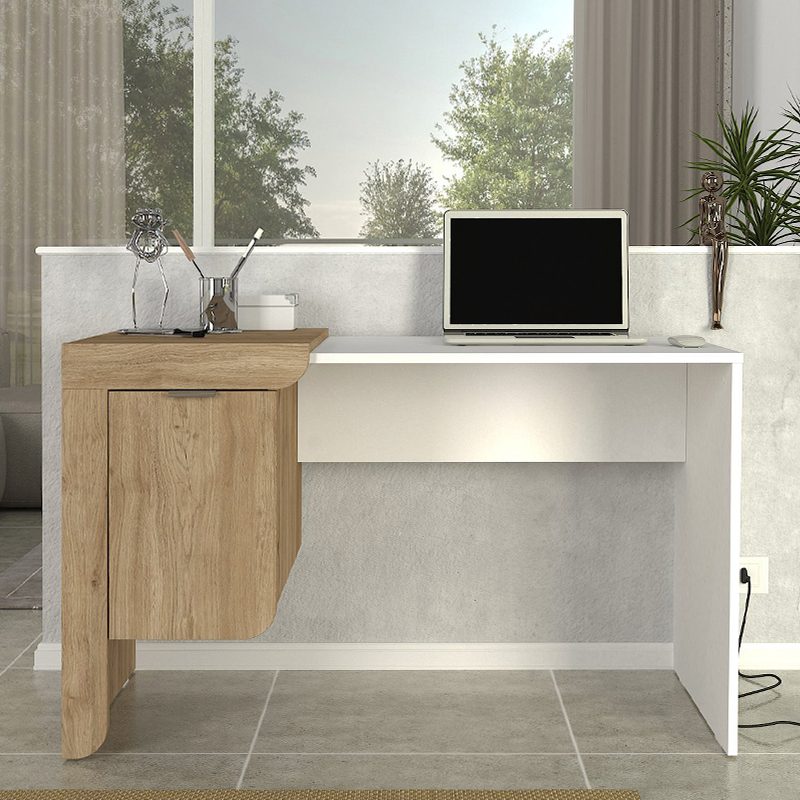Γραφείο εργασίας Dario Megapap χρώμα sepet oak - λευκό 120x60x73,2εκ. Γραφείο εργασίας Dario Megapap χρώμα sepet oak - λευκό 120x60x73,2εκ.