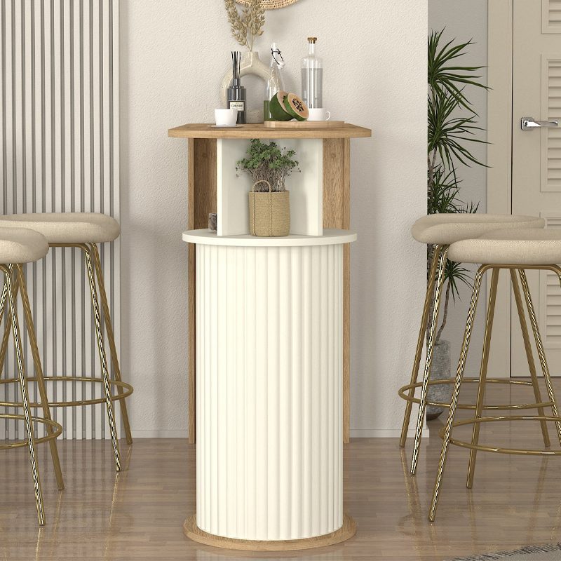 Τραπέζι μπαρ Bohema Megapap χρώμα sepet oak - ivory 150x51,6x101,8εκ. Τραπέζι μπαρ Bohema Megapap χρώμα sepet oak - ivory 150x51,6x101,8εκ.