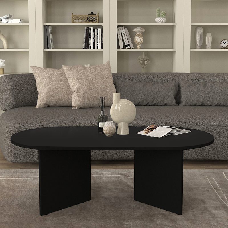 Τραπεζάκι σαλονιού Cortado Megapap χρώμα μαύρο 120x60x39,6εκ. Τραπεζάκι σαλονιού Cortado Megapap χρώμα μαύρο 120x60x39,6εκ.