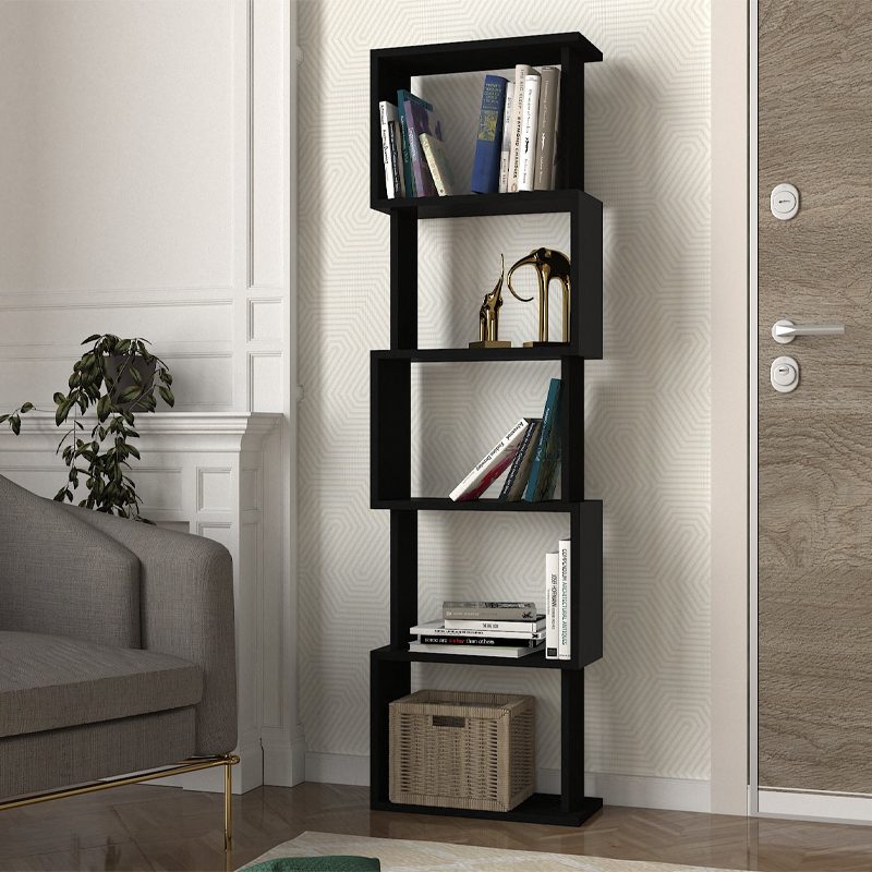 Βιβλιοθήκη Alvina Megapap χρώμα μαύρο 45x19,6x158,8εκ. Βιβλιοθήκη Alvina Megapap χρώμα μαύρο 45x19,6x158,8εκ.