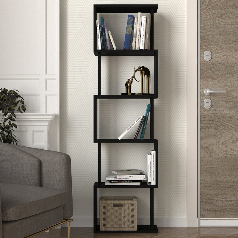 Βιβλιοθήκη Alvina Megapap χρώμα μαύρο 45x19,6x158,8εκ. Βιβλιοθήκη Alvina Megapap χρώμα μαύρο 45x19,6x158,8εκ.