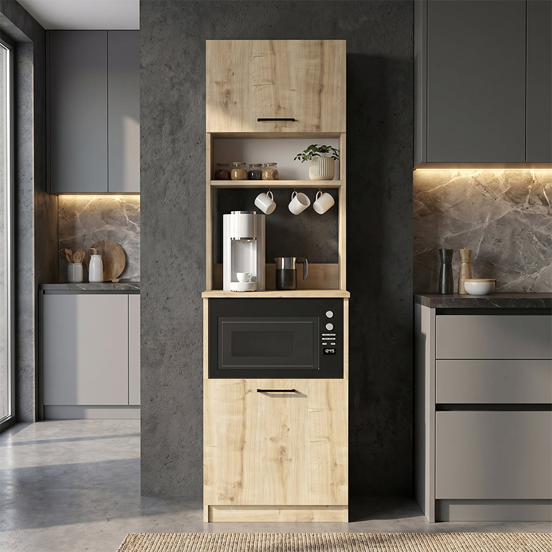 Έπιπλο κουζίνας Tuco 1 Megapap χρώμα sapphire oak 53,8x40x180εκ. Έπιπλο κουζίνας Tuco 1 Megapap χρώμα sapphire oak 53,8x40x180εκ.