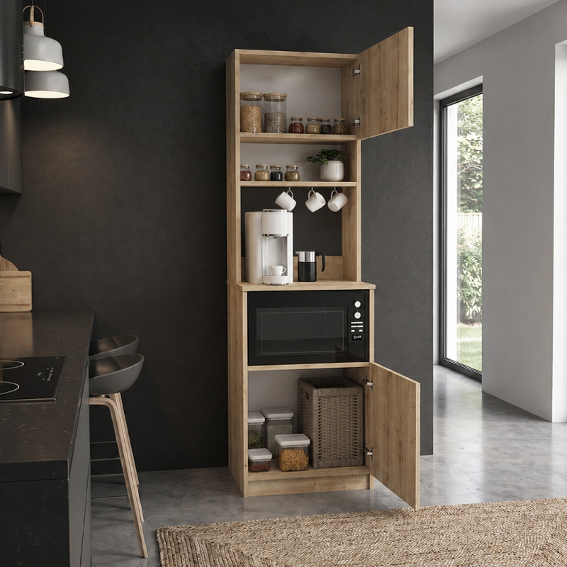 Έπιπλο κουζίνας Tuco 1 Megapap χρώμα sapphire oak 53,8x40x180εκ. Έπιπλο κουζίνας Tuco 1 Megapap χρώμα sapphire oak 53,8x40x180εκ.