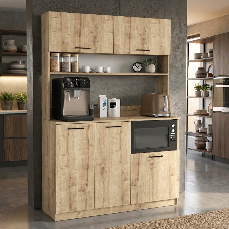 Έπιπλο κουζίνας Tuco 3 Megapap χρώμα sapphire oak 123,8x40x180εκ. Έπιπλο κουζίνας Tuco 3 Megapap χρώμα sapphire oak 123,8x40x180εκ.