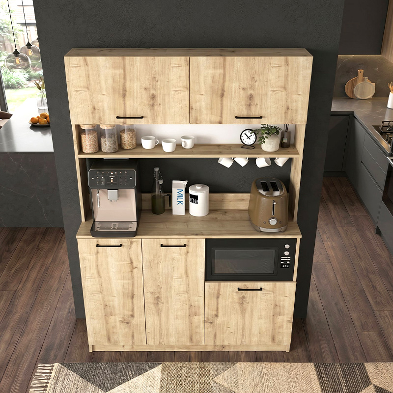 Έπιπλο κουζίνας Tuco 3 Megapap χρώμα sapphire oak 123,8x40x180εκ. Έπιπλο κουζίνας Tuco 3 Megapap χρώμα sapphire oak 123,8x40x180εκ.