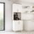 Έπιπλο κουζίνας Kalira 2 Megapap χρώμα λευκό - rota oak 60x40x196εκ.