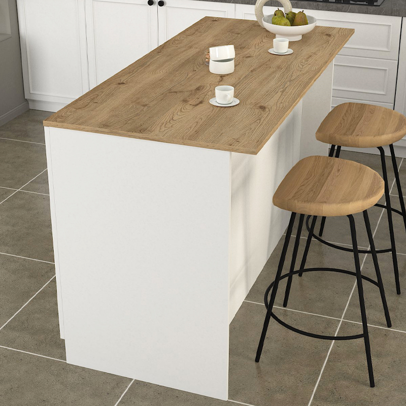 Τραπέζι - Πάγκος κουζίνας Peres Megapap χρώμα λευκό - sepet oak 150x70x91,8εκ. Τραπέζι - Πάγκος κουζίνας Peres Megapap χρώμα λευκό - sepet oak 150x70x91,8εκ.