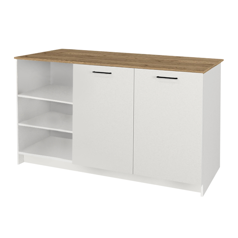 Τραπέζι - Πάγκος κουζίνας Peres Megapap χρώμα λευκό - sepet oak 150x70x91,8εκ. Τραπέζι - Πάγκος κουζίνας Peres Megapap χρώμα λευκό - sepet oak 150x70x91,8εκ.