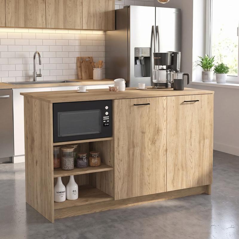 Τραπέζι - Πάγκος κουζίνας Peres Megapap χρώμα sepet oak 150x70x91,8εκ. Τραπέζι - Πάγκος κουζίνας Peres Megapap χρώμα sepet oak 150x70x91,8εκ.