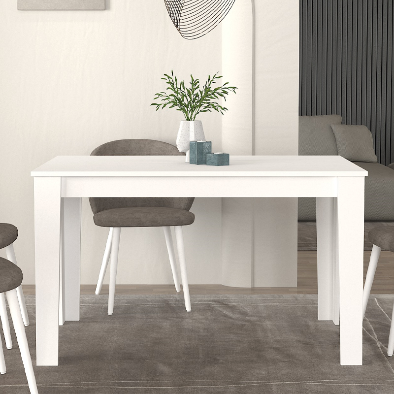 Τραπέζι Darlen Megapap χρώμα λευκό 125x72x74εκ. Τραπέζι Darlen Megapap χρώμα λευκό 125x72x74εκ.