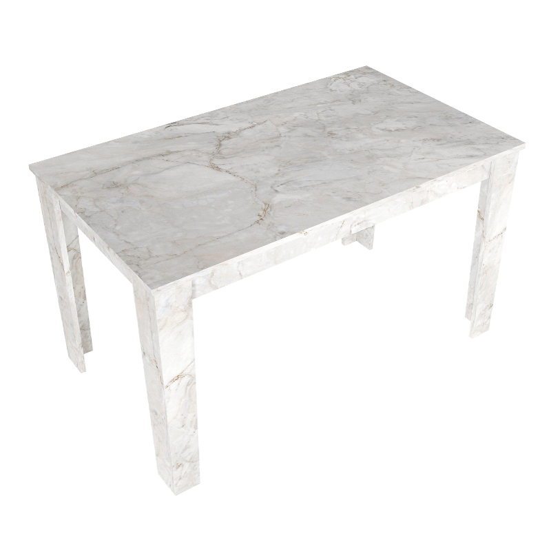 Τραπέζι Darlen Megapap χρώμα λευκό εφέ μαρμάρου 125x72x74εκ. Τραπέζι Darlen Megapap χρώμα λευκό εφέ μαρμάρου 125x72x74εκ.