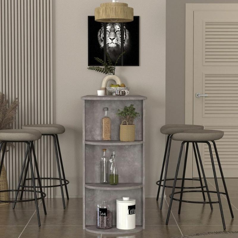 Τραπέζι μπαρ Vigne Megapap χρώμα γκρι σκυροδέματος 150x51,6x101,8εκ. Τραπέζι μπαρ Vigne Megapap χρώμα γκρι σκυροδέματος 150x51,6x101,8εκ.