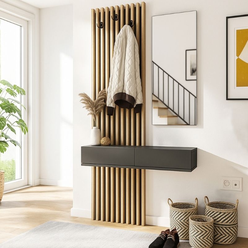Έπιπλο εισόδου Elois Megapap χρώμα ανθρακί - sepet oak 96,6x26,8x195,5εκ. Έπιπλο εισόδου Elois Megapap χρώμα ανθρακί - sepet oak 96,6x26,8x195,5εκ.
