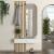 Έπιπλο εισόδου Reyas Megapap χρώμα λευκό - sepet oak 90x27x205,6εκ.