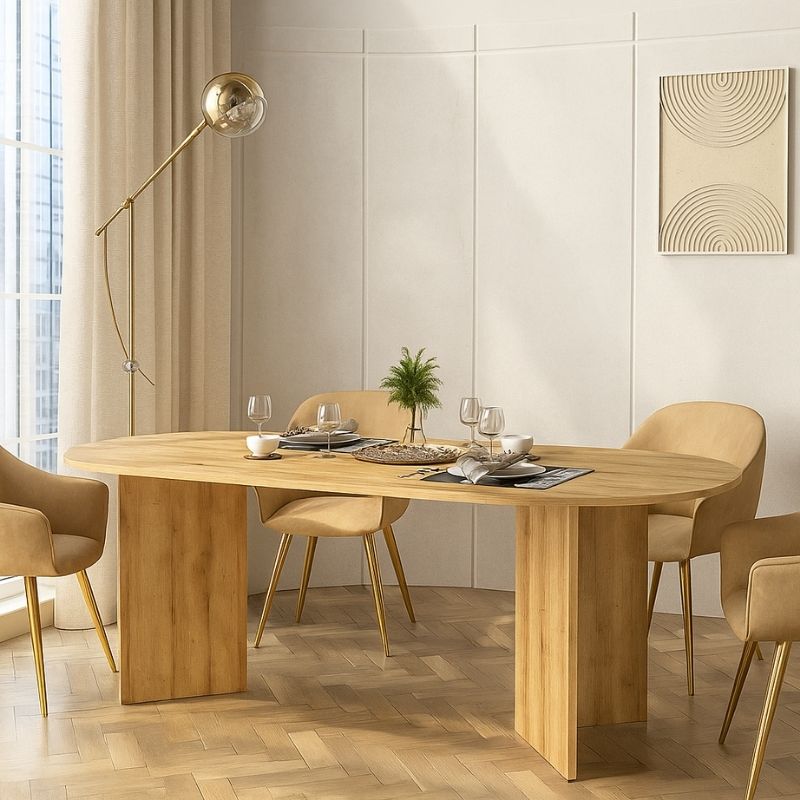 Τραπέζι Cortado Megapap χρώμα sapphire oak 200x90x74εκ. Τραπέζι Cortado Megapap χρώμα sapphire oak 200x90x74εκ.