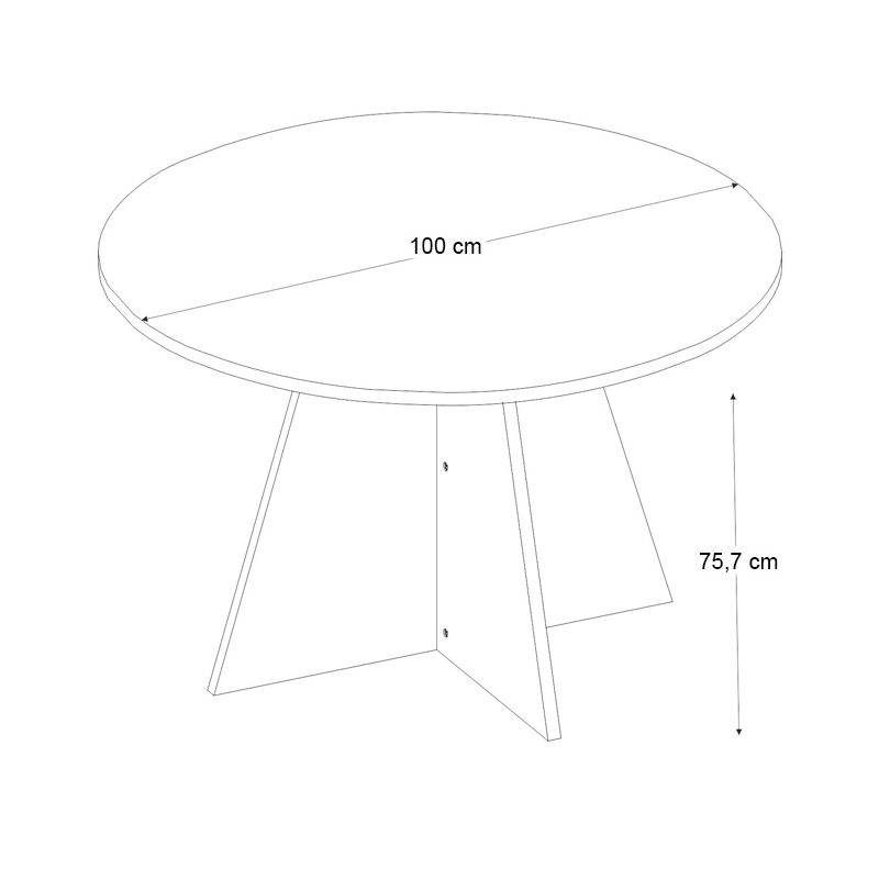 Τραπέζι Tailor Megapap χρώμα λευκό εφέ μαρμάρου Ø100x75,7εκ. Τραπέζι Tailor Megapap χρώμα λευκό εφέ μαρμάρου Ø100x75,7εκ.