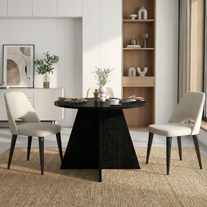 Τραπέζι Tailor Megapap χρώμα sencron black Ø100x75,7εκ. Τραπέζι Tailor Megapap χρώμα sencron black Ø100x75,7εκ.