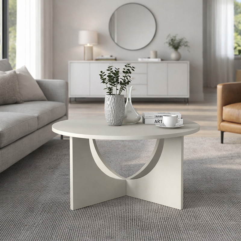 Τραπεζάκι σαλονιού Lemmar Megapap χρώμα sandstone Ø75x36,8εκ. Τραπεζάκι σαλονιού Lemmar Megapap χρώμα sandstone Ø75x36,8εκ.