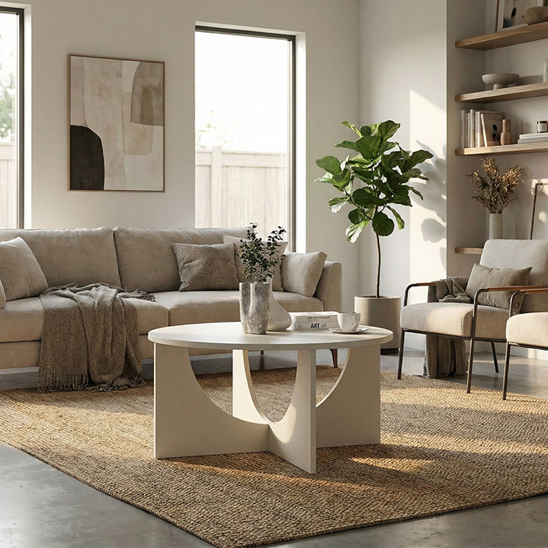 Τραπεζάκι σαλονιού Lemmar Megapap χρώμα sandstone Ø75x36,8εκ. Τραπεζάκι σαλονιού Lemmar Megapap χρώμα sandstone Ø75x36,8εκ.