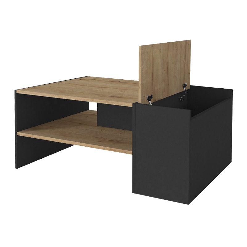 Τραπεζάκι σαλονιού Izia Megapap χρώμα sapphire oak - ανθρακί 110x60x45εκ. Τραπεζάκι σαλονιού Izia Megapap χρώμα sapphire oak - ανθρακί 110x60x45εκ.