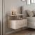 Κομοδίνο επιτοίχιο Mislina Megapap χρώμα travertine 40x33,2x32εκ.