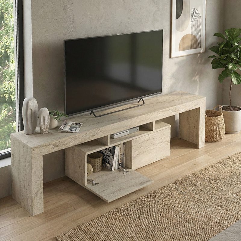 Έπιπλο τηλεόρασης Woodra Megapap χρώμα travertine 180x31,3x50,2εκ. Έπιπλο τηλεόρασης Woodra Megapap χρώμα travertine 180x31,3x50,2εκ.