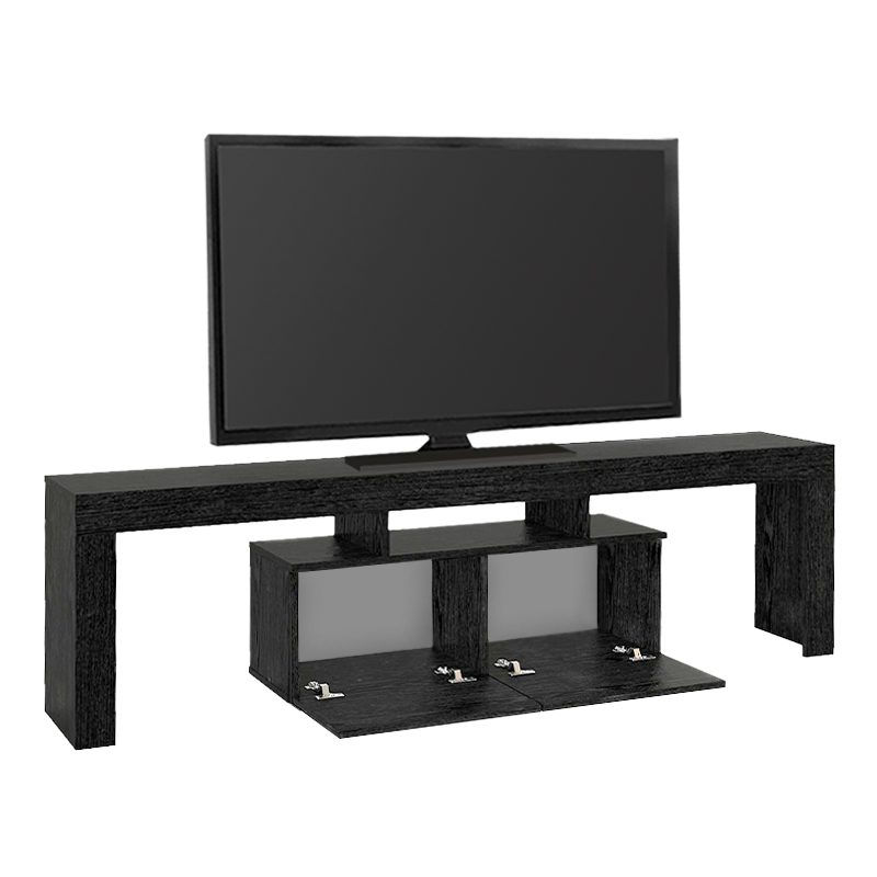 Έπιπλο τηλεόρασης Woodra Megapap χρώμα sencron black 180x31,3x50,2εκ. Έπιπλο τηλεόρασης Woodra Megapap χρώμα sencron black 180x31,3x50,2εκ.