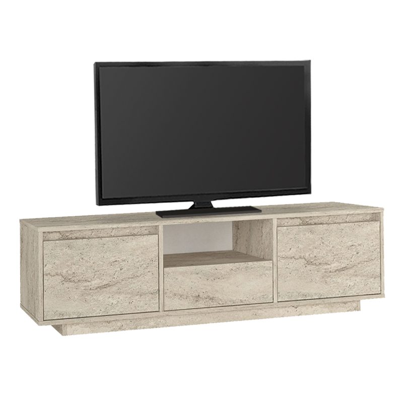 Έπιπλο τηλεόρασης Lumbera Megapap χρώμα travertine 160x29,5x42εκ.
