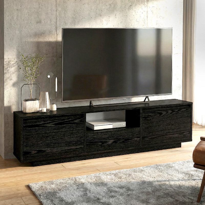 Έπιπλο τηλεόρασης Lumbera Megapap χρώμα sencron black 160x29,5x42εκ. Έπιπλο τηλεόρασης Lumbera Megapap χρώμα sencron black 160x29,5x42εκ.