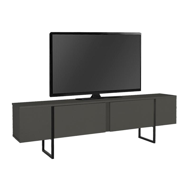 Έπιπλο τηλεόρασης Orontes Megapap χρώμα ανθρακί 180x29,6x50εκ.